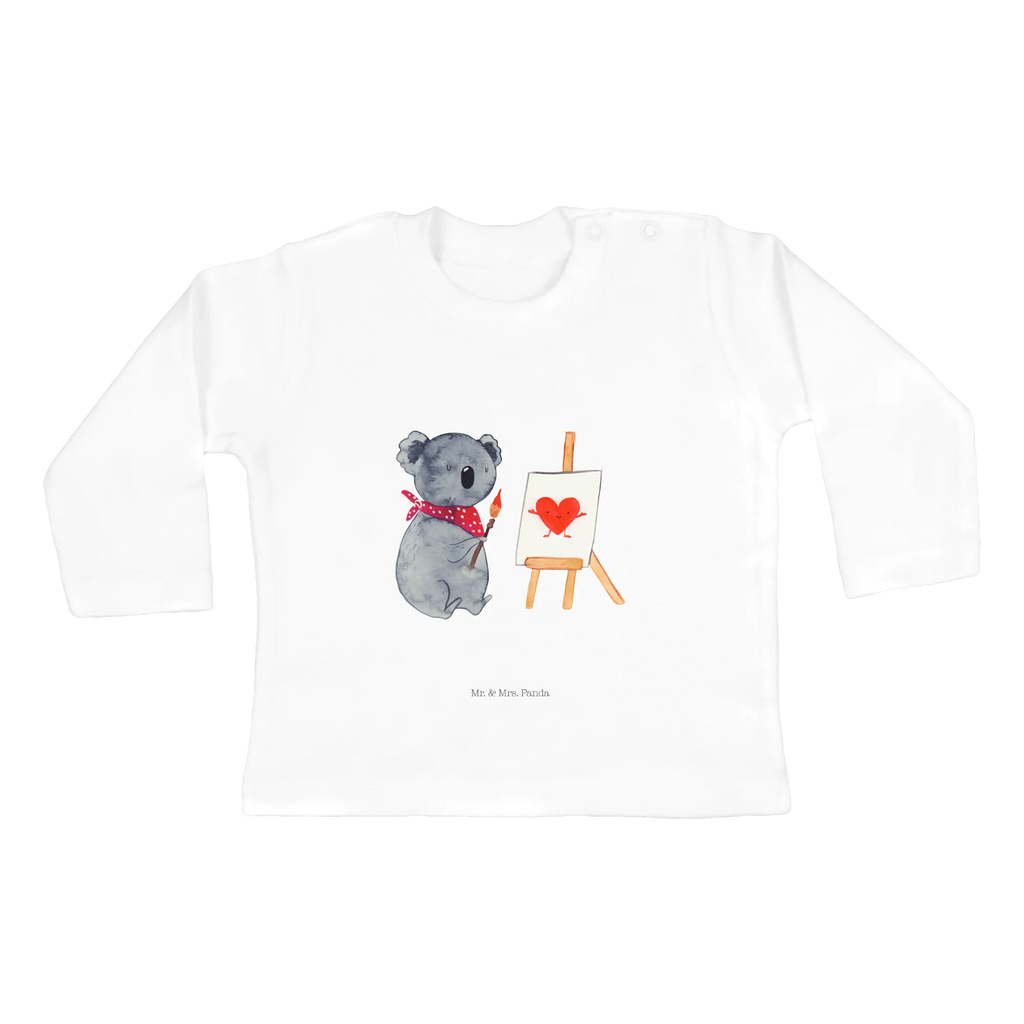 Baby Longsleeve Koala Künstler Mädchen, Jungen, Baby, Langarm, Bio, Kleidung, Koala, Koalabär, Liebe, Liebensbeweis, Liebesgeschenk, Gefühle, Künstler, zeichnen