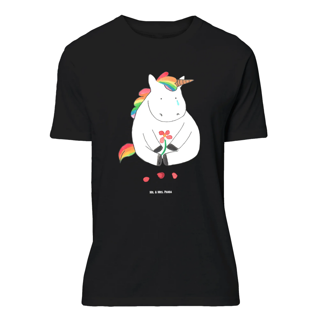 T-Shirt Standard Einhorn Traurig T-Shirt, Shirt, Tshirt, Lustiges T-Shirt, T-Shirt mit Spruch, Party, Junggesellenabschied, Jubiläum, Geburstag, Herrn, Damen, Männer, Frauen, Schlafshirt, Nachthemd, Sprüche, Einhorn, Einhörner, Einhorn Deko, Pegasus, Unicorn, Glitzer, Trösten. Freundschaft, Freunde, Liebe, Trauer, Grußkarte, Blume