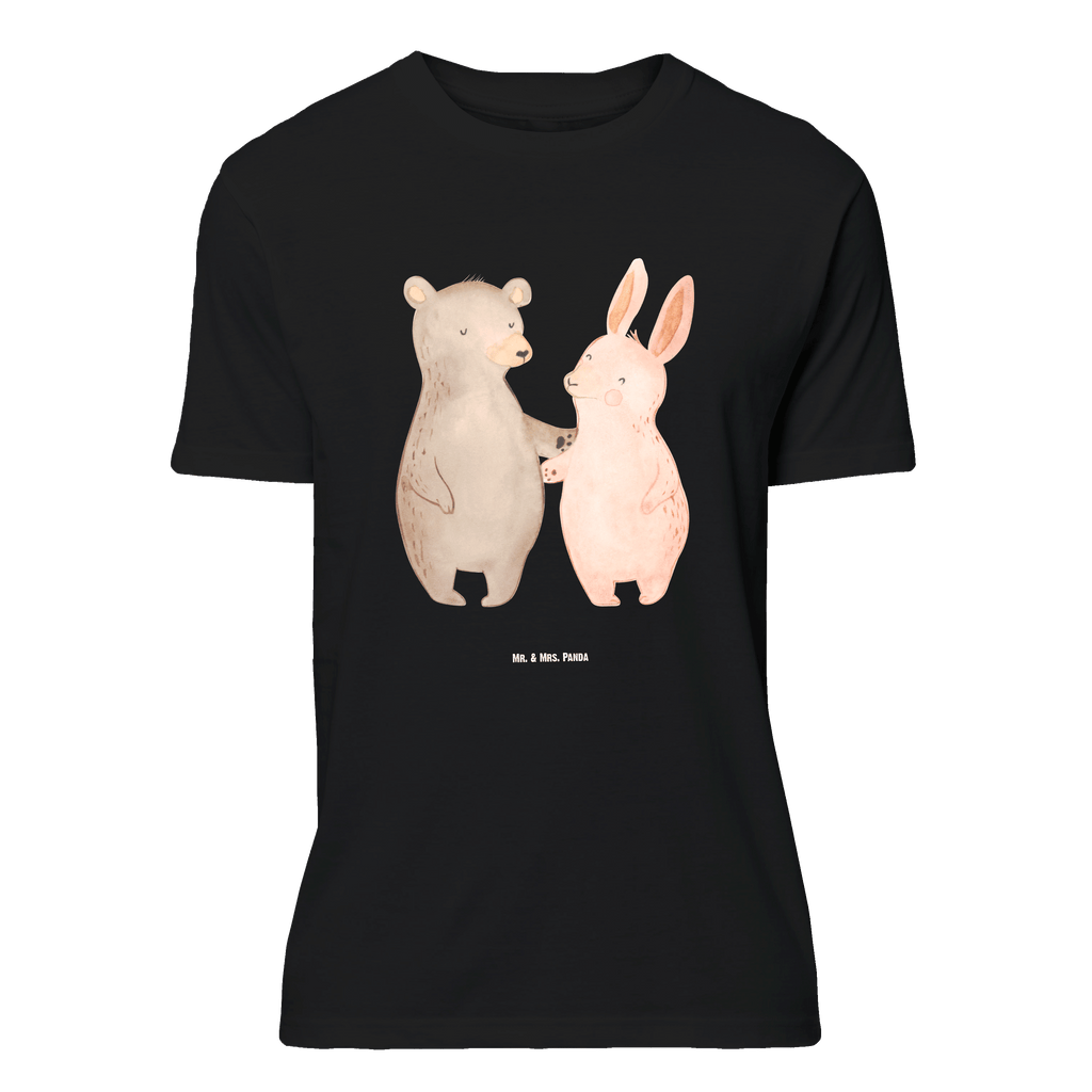 T-Shirt Standard Bär Hase Umarmen T-Shirt, Shirt, Tshirt, Lustiges T-Shirt, T-Shirt mit Spruch, Party, Junggesellenabschied, Jubiläum, Geburstag, Herrn, Damen, Männer, Frauen, Schlafshirt, Nachthemd, Sprüche, Liebe, Partner, Freund, Freundin, Ehemann, Ehefrau, Heiraten, Verlobung, Heiratsantrag, Liebesgeschenk, Jahrestag, Hocheitstag, Freunde, bester Freund, Hase, Bär, Bärchen, best friends