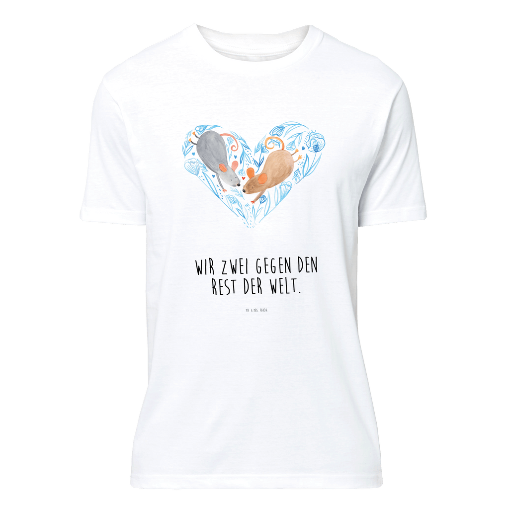 T-Shirt Standard Mäuse Herz T-Shirt, Shirt, Tshirt, Lustiges T-Shirt, T-Shirt mit Spruch, Party, Junggesellenabschied, Jubiläum, Geburstag, Herrn, Damen, Männer, Frauen, Schlafshirt, Nachthemd, Sprüche, Liebe, Partner, Freund, Freundin, Ehemann, Ehefrau, Heiraten, Verlobung, Heiratsantrag, Liebesgeschenk, Jahrestag, Hocheitstag, Maus, Mäuse, Liebesbotschaft, Liebesbeweis, Hochzeit, Lieblingsmensch, Gemeinsamkeit, Love, Geschenk für zwei