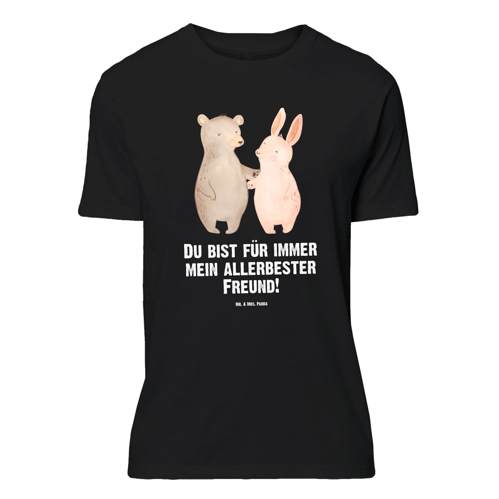 T-Shirt Standard Bär Hase Umarmen T-Shirt, Shirt, Tshirt, Lustiges T-Shirt, T-Shirt mit Spruch, Party, Junggesellenabschied, Jubiläum, Geburstag, Herrn, Damen, Männer, Frauen, Schlafshirt, Nachthemd, Sprüche, Liebe, Partner, Freund, Freundin, Ehemann, Ehefrau, Heiraten, Verlobung, Heiratsantrag, Liebesgeschenk, Jahrestag, Hocheitstag, Freunde, bester Freund, Hase, Bär, Bärchen, best friends