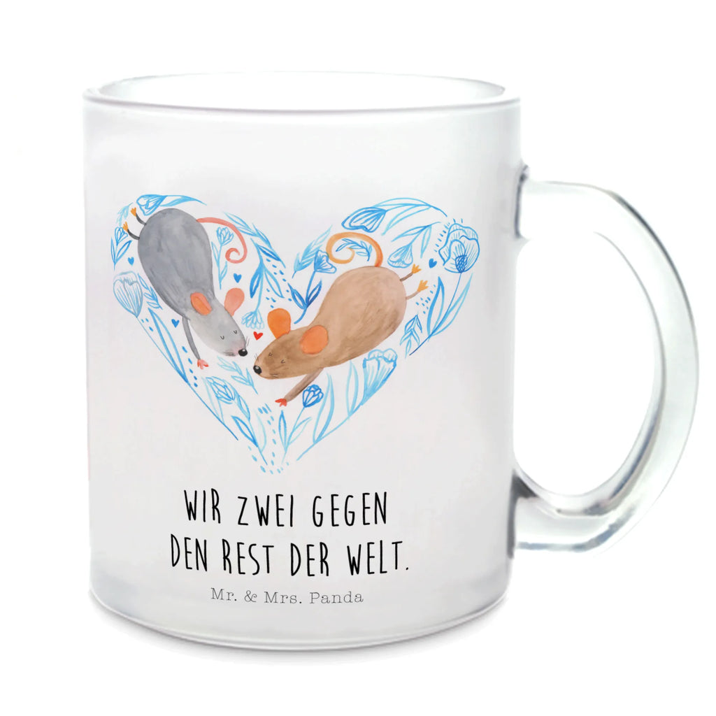 Teetasse Mäuse Herz Teetasse, Teeglas, Teebecher, Tasse mit Henkel, Tasse, Glas Teetasse, Teetasse aus Glas, Liebe, Partner, Freund, Freundin, Ehemann, Ehefrau, Heiraten, Verlobung, Heiratsantrag, Liebesgeschenk, Jahrestag, Hocheitstag, Maus, Mäuse, Liebesbotschaft, Liebesbeweis, Hochzeit, Lieblingsmensch, Gemeinsamkeit, Love, Geschenk für zwei