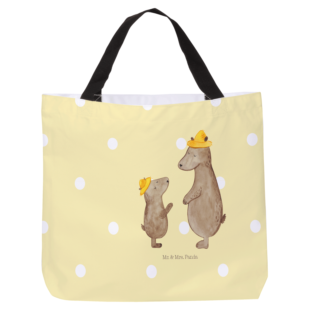 Shopper Bären mit Hut Beutel, Einkaufstasche, Tasche, Strandtasche, Einkaufsbeutel, Shopper, Schultasche, Freizeittasche, Tragebeutel, Schulbeutel, Alltagstasche, Familie, Vatertag, Muttertag, Bruder, Schwester, Mama, Papa, Oma, Opa, Bär, Bären, Vater, Papi, Paps, Dad, Daddy, Lieblingsmensch, Sohn, Söhne, Kind, Kinder, Vater-Sohn, Family, Vorbild