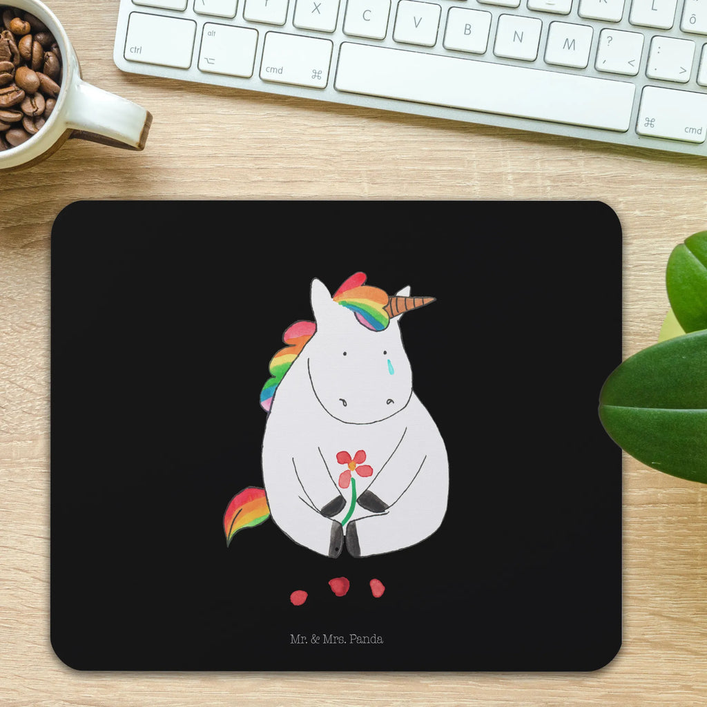 Mauspad Einhorn Traurig Mousepad, Computer zubehör, Büroausstattung, PC Zubehör, Arbeitszimmer, Mauspad, Einzigartiges Mauspad, Designer Mauspad, Mausunterlage, Mauspad Büro, Einhorn, Einhörner, Einhorn Deko, Pegasus, Unicorn, Glitzer, Trösten. Freundschaft, Freunde, Liebe, Trauer, Grußkarte, Blume