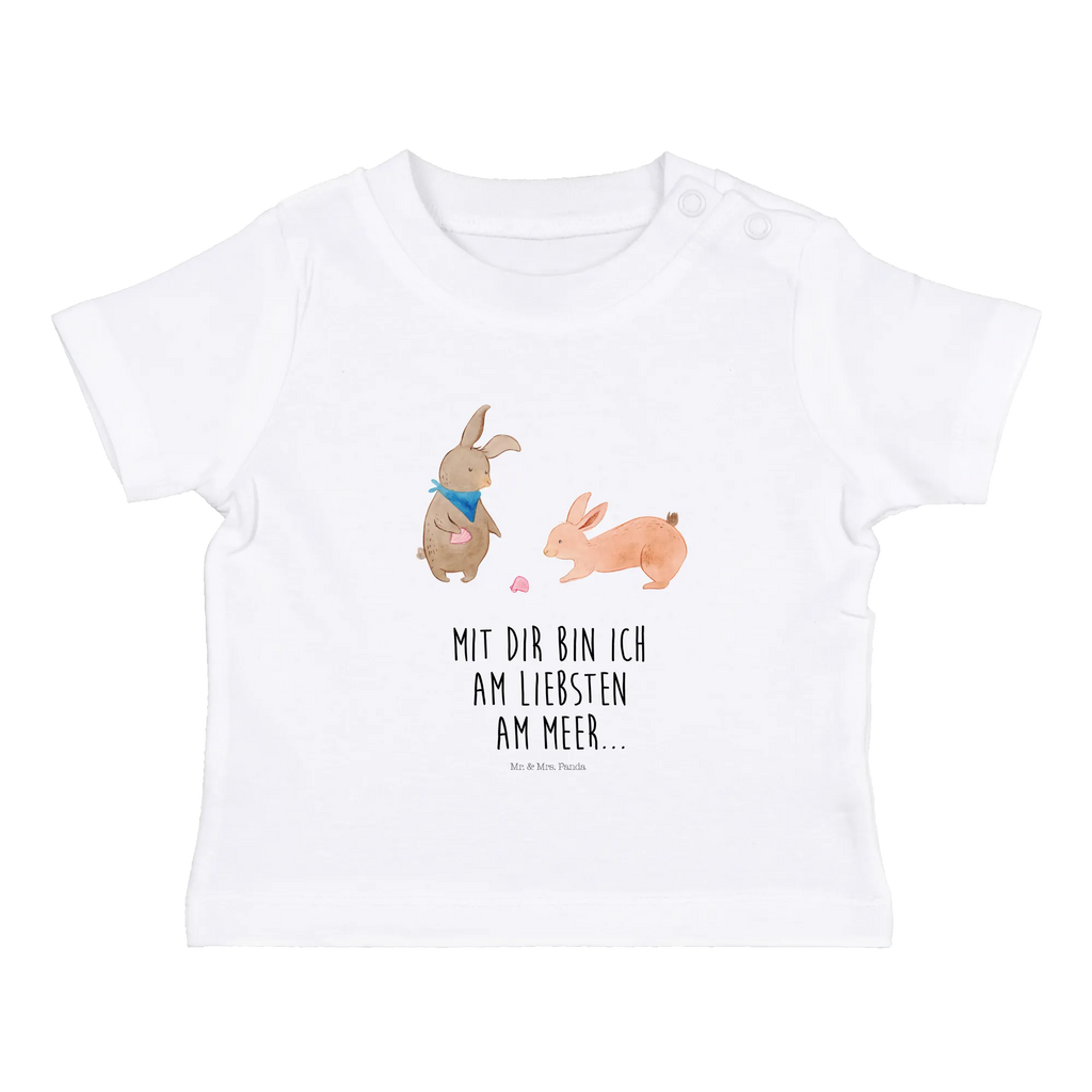 Organic Baby Shirt Hasen Muschel Baby T-Shirt, Jungen Baby T-Shirt, Mädchen Baby T-Shirt, Shirt, Familie, Vatertag, Muttertag, Bruder, Schwester, Mama, Papa, Oma, Opa, Hasen, beste Freundin, Freundin, Freundinnen, best friends, BFF, Muscheln sammeln, Muscheln, Meer