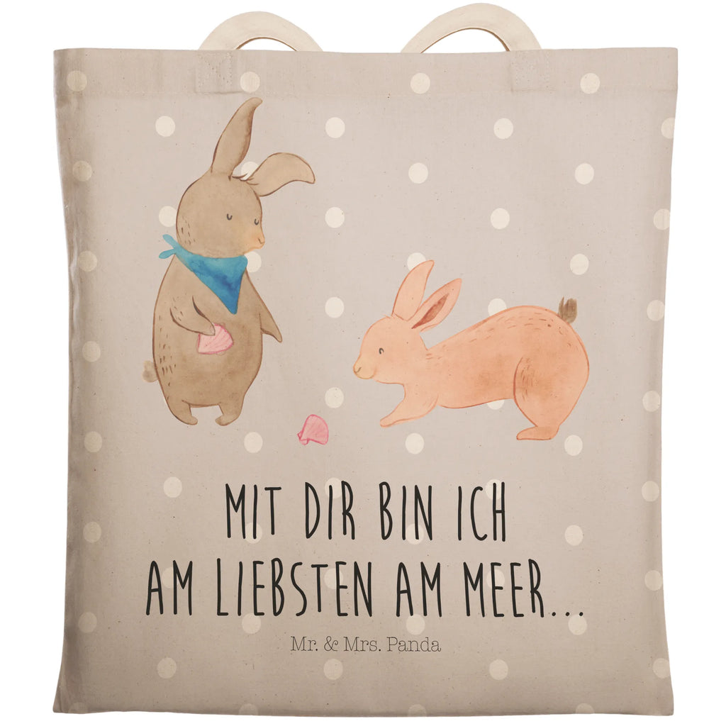 Einkaufstasche Hasen Muschel Tragetasche, Tasche, Beutel, Stofftasche, Baumwolltasche, Umhängetasche, Shopper, Einkaufstasche, Beuteltasche, Familie, Vatertag, Muttertag, Bruder, Schwester, Mama, Papa, Oma, Opa, Hasen, beste Freundin, Freundin, Freundinnen, best friends, BFF, Muscheln sammeln, Muscheln, Meer