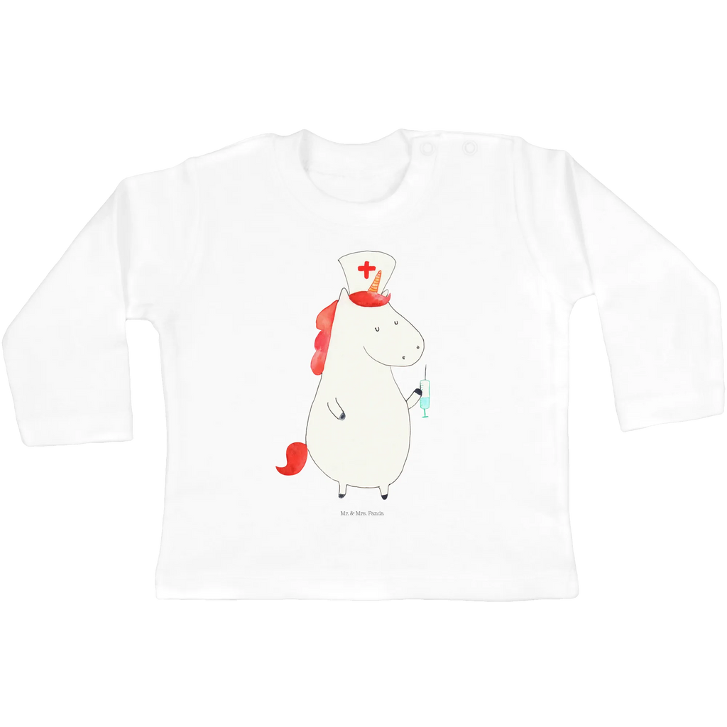 Baby Longsleeve Einhorn Krankenschwester Mädchen, Jungen, Baby, Langarm, Bio, Kleidung, Einhorn, Einhörner, Einhorn Deko, Unicorn, Krankenschwester Geschenk, Krankenpfleger Geschenk, Krankenpflegerin, Krankenschwester Dankeschön, Krankenhaus, Ärztin Geschenk