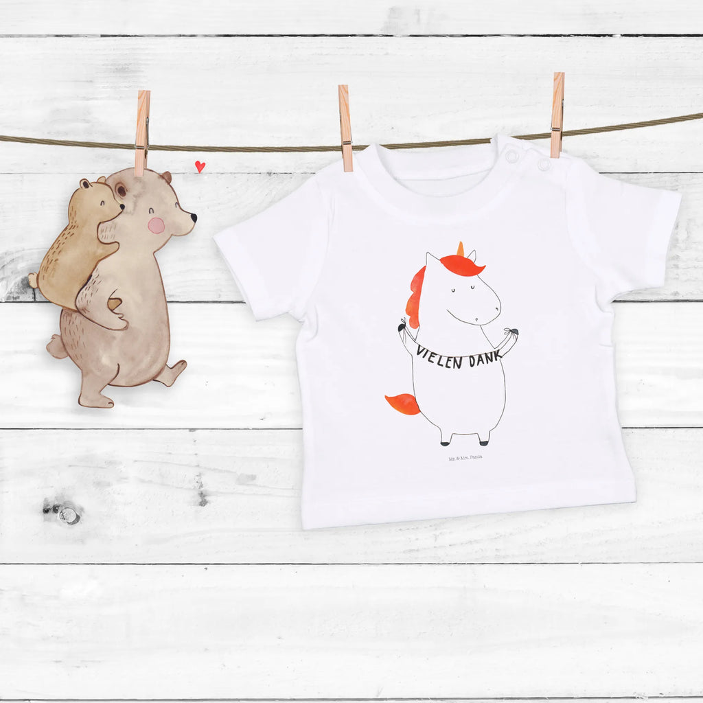 Organic Baby Shirt Einhorn Dankeschön Baby T-Shirt, Jungen Baby T-Shirt, Mädchen Baby T-Shirt, Shirt, Einhorn, Einhörner, Einhorn Deko, Unicorn, Danke, vielen Dank, Dankeschön, Danksagung