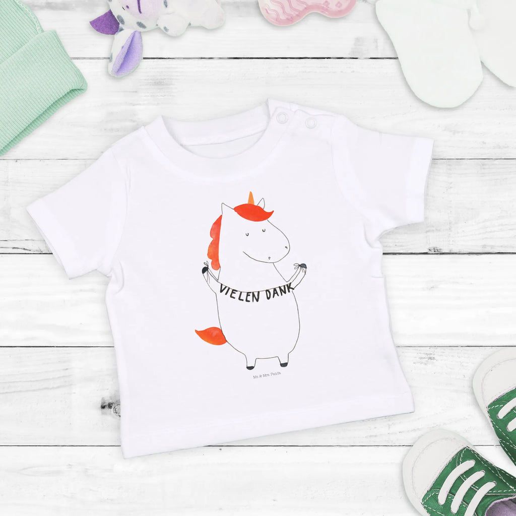 Organic Baby Shirt Einhorn Dankeschön Baby T-Shirt, Jungen Baby T-Shirt, Mädchen Baby T-Shirt, Shirt, Einhorn, Einhörner, Einhorn Deko, Unicorn, Danke, vielen Dank, Dankeschön, Danksagung