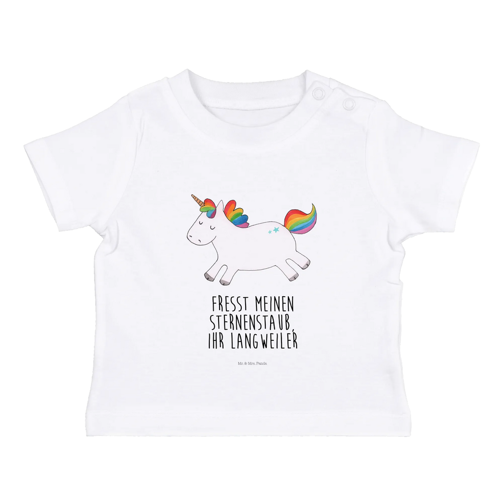 Organic Baby Shirt Einhorn Happy Baby T-Shirt, Jungen Baby T-Shirt, Mädchen Baby T-Shirt, Shirt, Einhorn, Einhörner, Einhorn Deko, Pegasus, Unicorn, glücklich, fröhlich, Spaß, Freude, Lebensfreude, witzig, spannend, Lächeln, Lachen