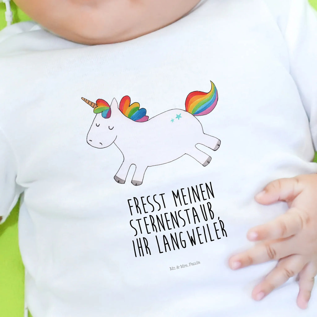 Organic Baby Shirt Einhorn Happy Baby T-Shirt, Jungen Baby T-Shirt, Mädchen Baby T-Shirt, Shirt, Einhorn, Einhörner, Einhorn Deko, Pegasus, Unicorn, glücklich, fröhlich, Spaß, Freude, Lebensfreude, witzig, spannend, Lächeln, Lachen