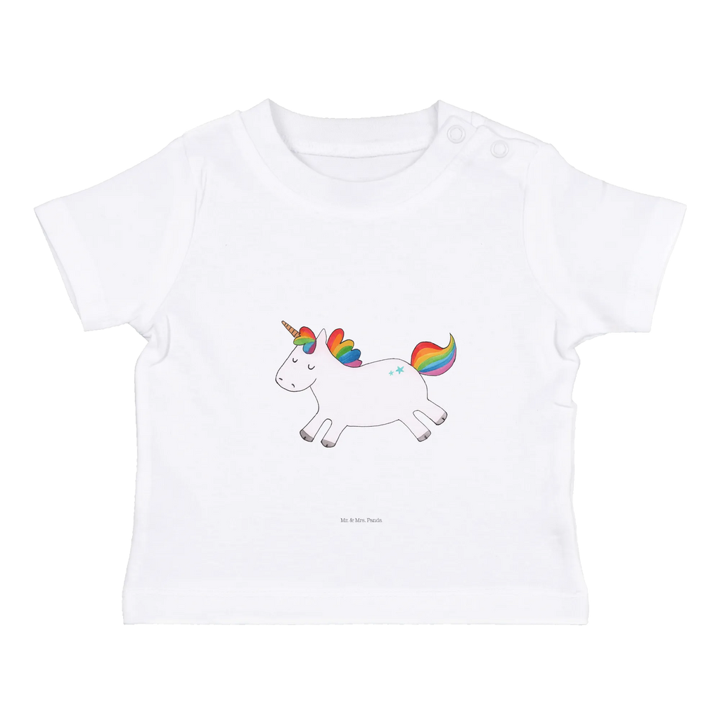 Organic Baby Shirt Einhorn Happy Baby T-Shirt, Jungen Baby T-Shirt, Mädchen Baby T-Shirt, Shirt, Einhorn, Einhörner, Einhorn Deko, Pegasus, Unicorn, glücklich, fröhlich, Spaß, Freude, Lebensfreude, witzig, spannend, Lächeln, Lachen