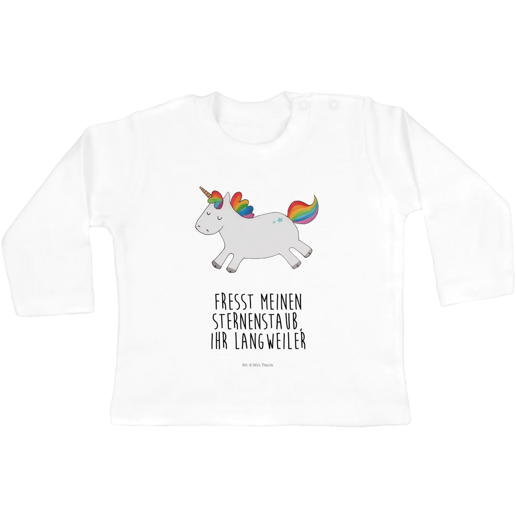 Baby Longsleeve Einhorn Happy Mädchen, Jungen, Baby, Langarm, Bio, Kleidung, Einhorn, Einhörner, Einhorn Deko, Pegasus, Unicorn, glücklich, fröhlich, Spaß, Freude, Lebensfreude, witzig, spannend, Lächeln, Lachen