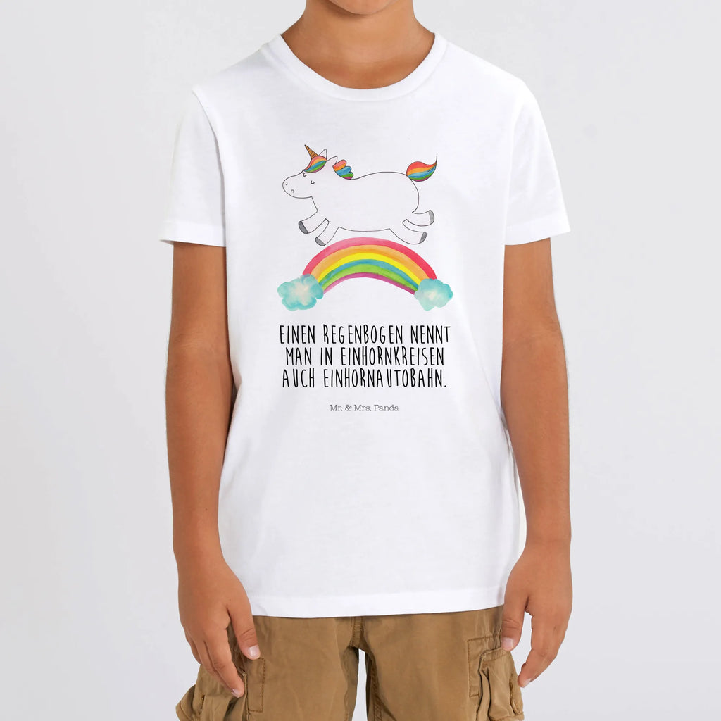 Organic Kinder T-Shirt Einhorn Regenbogen Kinder T-Shirt, Kinder T-Shirt Mädchen, Kinder T-Shirt Jungen, Einhorn, Einhörner, Einhorn Deko, Pegasus, Unicorn, Regenbogen, Glitzer, Einhornpower, Erwachsenwerden, Einhornautobahn