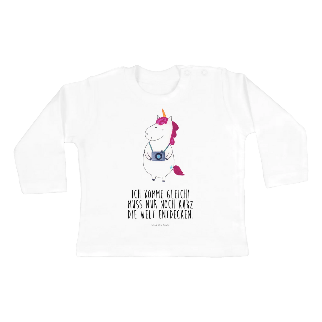 Baby Longsleeve Einhorn Fotograf Mädchen, Jungen, Baby, Langarm, Bio, Kleidung, Longsleeve, Einhorn, Einhörner, Einhorn Deko, Pegasus, Unicorn, Fotograf, Fotografie, Kamera, Reisen, Weltreise, Weltenbummler, Urlaub, Tourist, Kurztrip, Reise, Städtereise