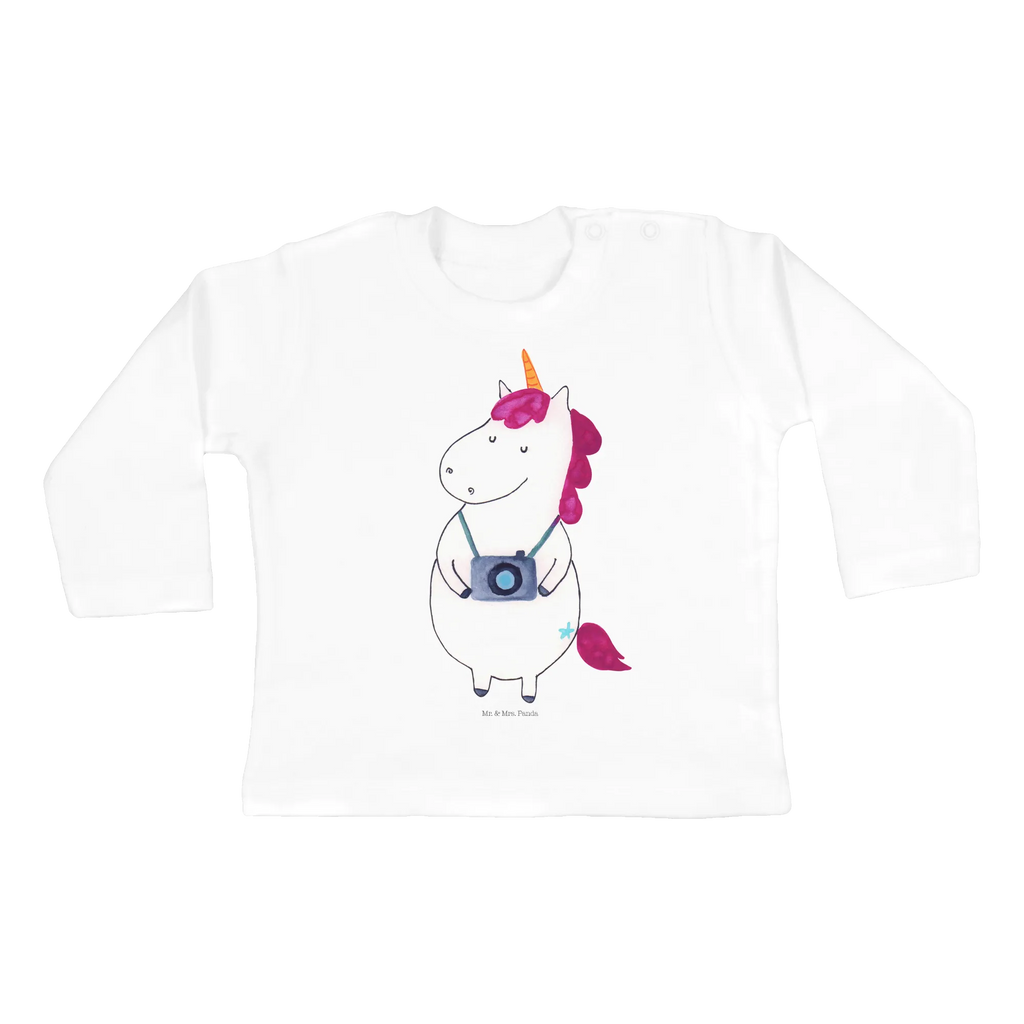 Baby Longsleeve Einhorn Fotograf Mädchen, Jungen, Baby, Langarm, Bio, Kleidung, Longsleeve, Einhorn, Einhörner, Einhorn Deko, Pegasus, Unicorn, Fotograf, Fotografie, Kamera, Reisen, Weltreise, Weltenbummler, Urlaub, Tourist, Kurztrip, Reise, Städtereise