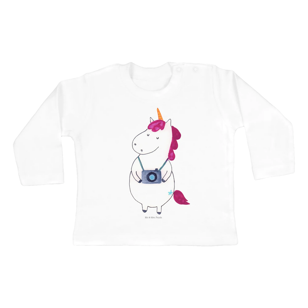 Baby Longsleeve Einhorn Fotograf Mädchen, Jungen, Baby, Langarm, Bio, Kleidung, Longsleeve, Einhorn, Einhörner, Einhorn Deko, Pegasus, Unicorn, Fotograf, Fotografie, Kamera, Reisen, Weltreise, Weltenbummler, Urlaub, Tourist, Kurztrip, Reise, Städtereise