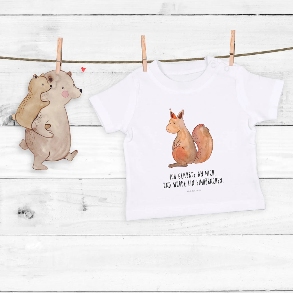 Organic Baby Shirt Einhorn Glauben Baby T-Shirt, Jungen Baby T-Shirt, Mädchen Baby T-Shirt, Shirt, Einhorn, Einhörner, Einhorn Deko, Unicorn, Einhörnchen, Eichhörnchen, Eichhorn