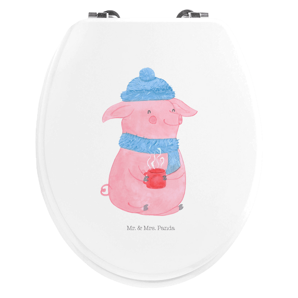 Motiv WC Sitz Schweinchen Glühwein Klobrille, Klodeckel, Toilettendeckel, WC-Sitz, Toilette, Winter, Weihnachten, Weihnachtsdeko, Nikolaus, Advent, Heiligabend, Wintermotiv, Glühwein, Betrunken, Weihnachtsmarkt, Spruch