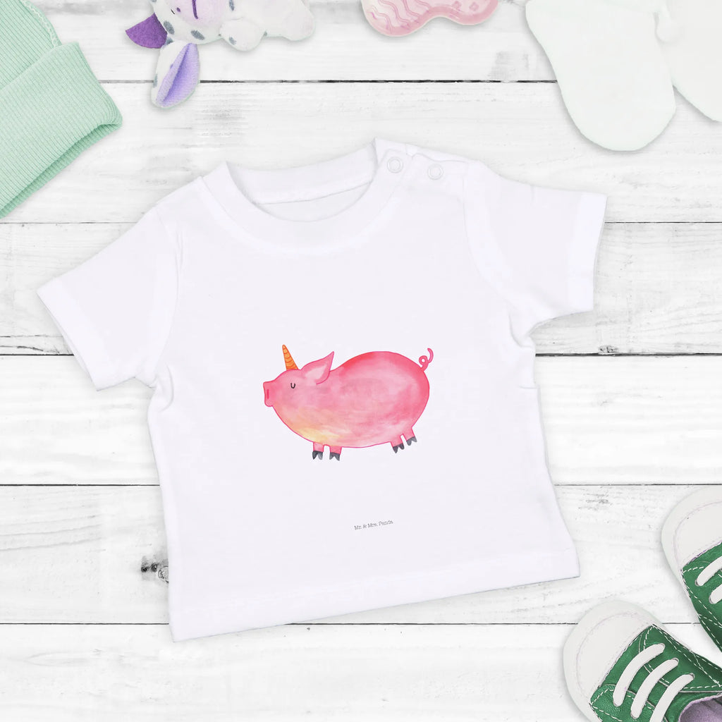 Organic Baby Shirt Einhorn Schwein Baby T-Shirt, Jungen Baby T-Shirt, Mädchen Baby T-Shirt, Shirt, Einhorn, Einhörner, Einhorn Deko, Pegasus, Unicorn, Party, Spaß, Schwein, Schweinhorn, Bauer, witzig. lustig, Spruch, geschenk, Pig, Piggy, funny, english, englisch