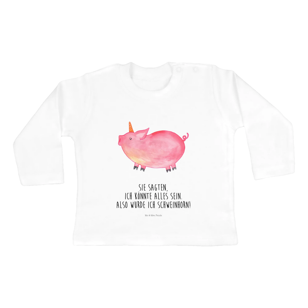 Baby Longsleeve Einhorn Schweinhorn Mädchen, Jungen, Baby, Langarm, Bio, Kleidung, Einhorn, Einhörner, Einhorn Deko, Pegasus, Unicorn, Party, Spaß, Schwein, Schweinhorn, Bauer, witzig. lustig, Spruch, geschenk, Pig, Piggy, funny, english, englisch