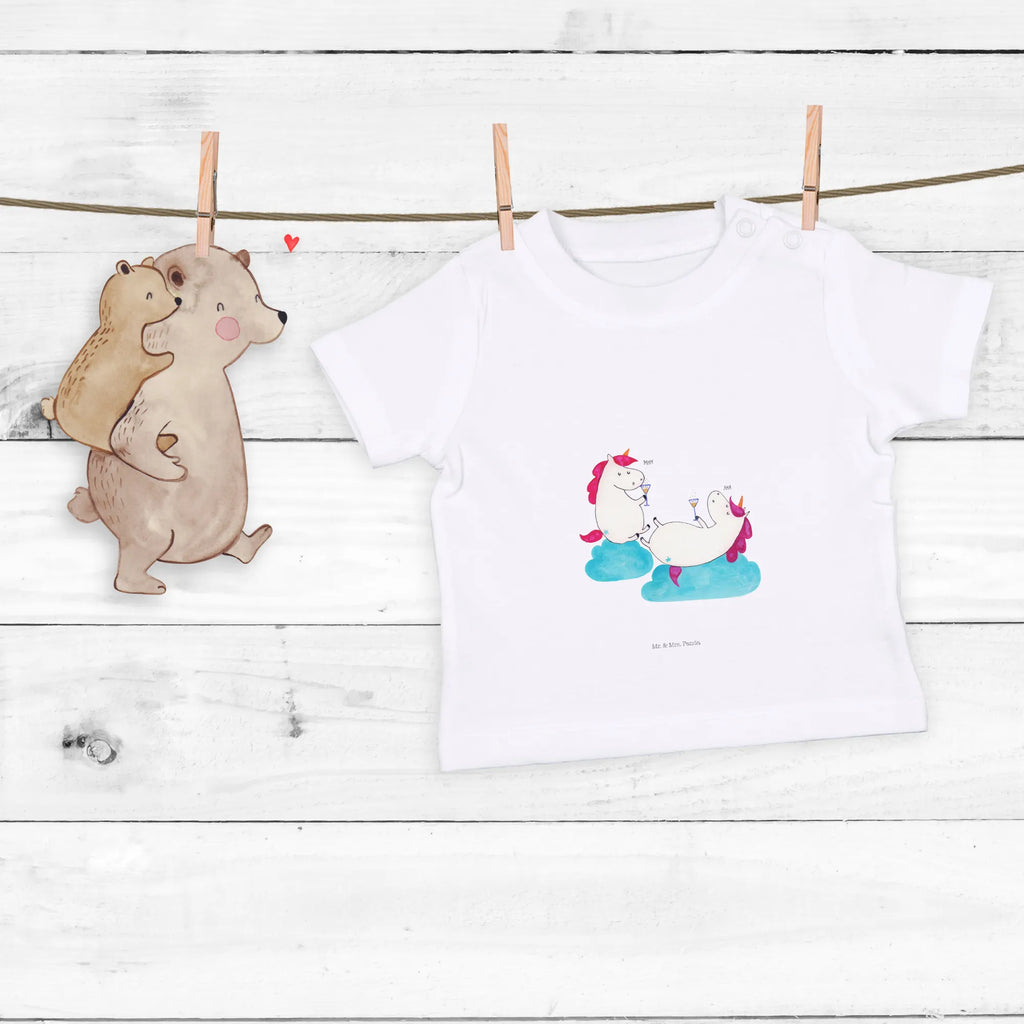 Organic Baby Shirt Einhorn Sekt Baby T-Shirt, Jungen Baby T-Shirt, Mädchen Baby T-Shirt, Shirt, Einhorn, Einhörner, Einhorn Deko, Pegasus, Unicorn, Freundinnen, Freundin, BFF, Sekt, Mädelsabend, Spaß, Party, Korken, Anstoßen, Beste