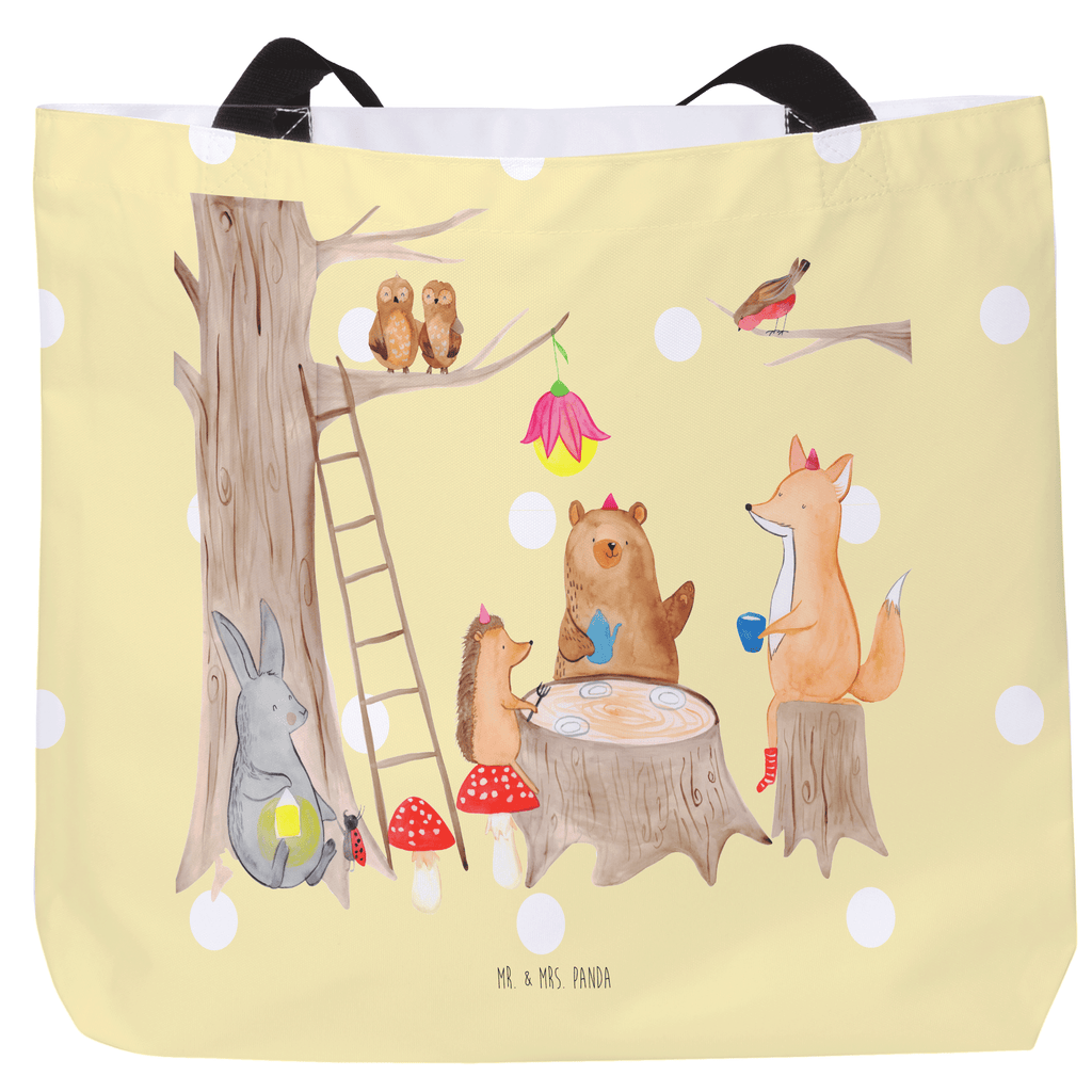 Shopper Waldtiere Picknick Beutel, Einkaufstasche, Tasche, Strandtasche, Einkaufsbeutel, Shopper, Schultasche, Freizeittasche, Tragebeutel, Schulbeutel, Alltagstasche, Tiermotive, Gute Laune, lustige Sprüche, Tiere, Waldtiere, Picknick, Wald, Fuchs, Hase, Igel, Maus, Eichhörnchen