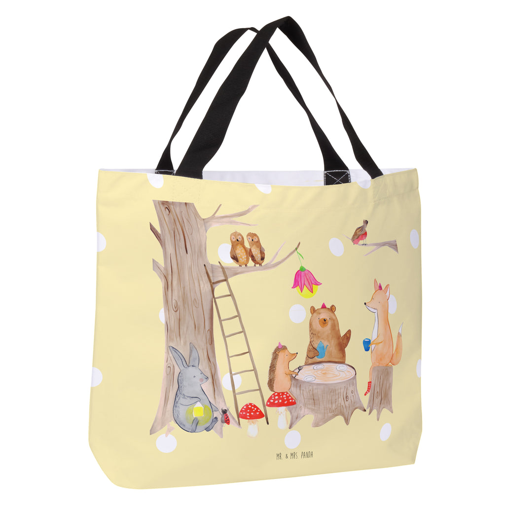 Shopper Waldtiere Picknick Beutel, Einkaufstasche, Tasche, Strandtasche, Einkaufsbeutel, Shopper, Schultasche, Freizeittasche, Tragebeutel, Schulbeutel, Alltagstasche, Tiermotive, Gute Laune, lustige Sprüche, Tiere, Waldtiere, Picknick, Wald, Fuchs, Hase, Igel, Maus, Eichhörnchen