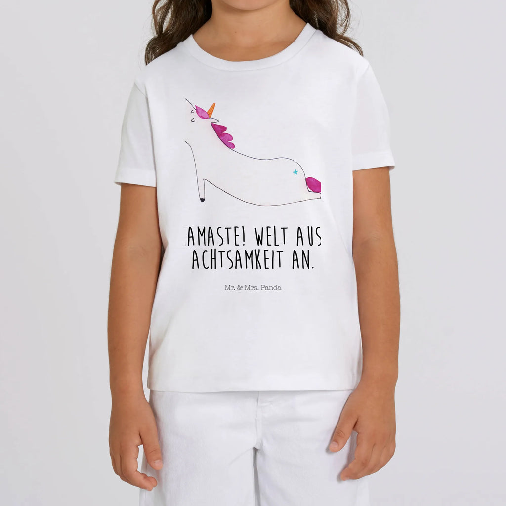 Organic Kinder T-Shirt Einhorn Yoga Kinder T-Shirt, Kinder T-Shirt Mädchen, Kinder T-Shirt Jungen, Einhorn, Einhörner, Einhorn Deko, Pegasus, Unicorn, Yoga, Namaste, Achtsamkeit, Entspannung, Joga, Yogamatte, Sport, lustig, witzig, süß