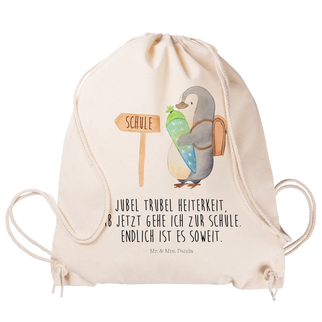 Sportbeutel Pinguin Schultüte Sportbeutel, Turnbeutel, Beutel, Sporttasche, Tasche, Stoffbeutel, Sportbeutel Kinder, Gymsack, Beutel Rucksack, Kleine Sporttasche, Sportzubehör, Turnbeutel Baumwolle, Pinguin, Schulanfänger, Einschulung, 1. Klasse, Geschenk zur Einschulung, erster Schultag, Schulranzen