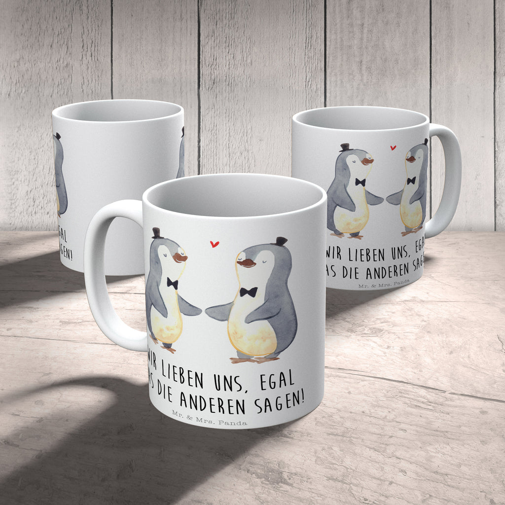 Tasse Pinguin Pärchen Gay Pride Tasse, Kaffeetasse, Teetasse, Becher, Kaffeebecher, Teebecher, Keramiktasse, Porzellantasse, Büro Tasse, Geschenk Tasse, Tasse Sprüche, Tasse Motive, Kaffeetassen, Tasse bedrucken, Designer Tasse, Cappuccino Tassen, Schöne Teetassen, Hochzeit, Hochzeitsgeschenk, Ehe, Hochzeitsfeier, Trauung, Trauungsgeschenk, Hochzeitskarte, Verlobungsfeier, Verlobungsgeschenk, Hochzeitsgeschenkideen, Hochzeitsgeschenke für Brautpaar