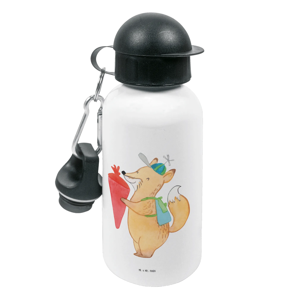 Kindertrinkflasche Fuchs Schulkind Kindertrinkflasche, Kinder Trinkflasche, Trinkflasche, Flasche, Kinderflasche, Kinder, Kids, Kindergarten Flasche, Grundschule, Jungs, Mädchen, Tiermotive, Gute Laune, lustige Sprüche, Tiere