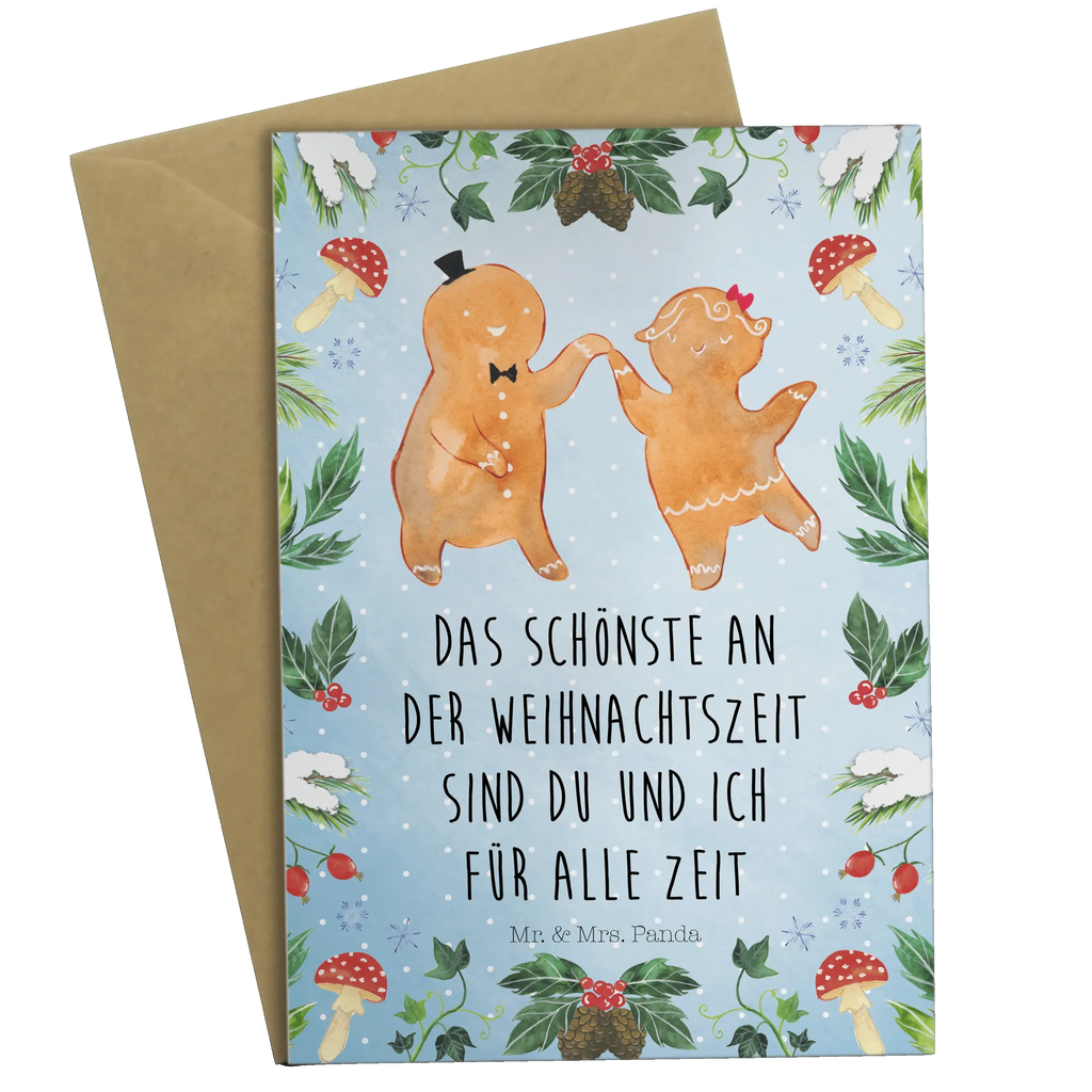 Grußkarte Lebkuchen Pärchen Grußkarte, Klappkarte, Einladungskarte, Glückwunschkarte, Hochzeitskarte, Geburtstagskarte, Karte, Ansichtskarten, Winter, Weihnachten, Weihnachtsdeko, Nikolaus, Advent, Heiligabend, Wintermotiv