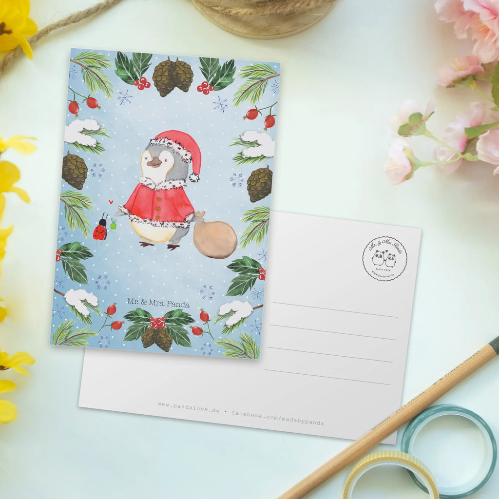 Postkarte Pinguin Nikolaus Postkarte, Karte, Geschenkkarte, Grußkarte, Einladung, Ansichtskarte, Geburtstagskarte, Einladungskarte, Dankeskarte, Ansichtskarten, Einladung Geburtstag, Einladungskarten Geburtstag, Winter, Weihnachten, Weihnachtsdeko, Nikolaus, Advent, Heiligabend, Wintermotiv