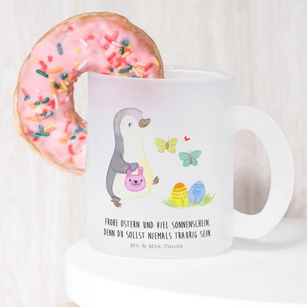 Teetasse Pinguin Eiersuche Teetasse, Teeglas, Teebecher, Tasse mit Henkel, Tasse, Glas Teetasse, Teetasse aus Glas, Ostern, Osterhase, Ostergeschenke, Osternest, Osterdeko, Geschenke zu Ostern, Ostern Geschenk, Ostergeschenke Kinder, Ostern Kinder