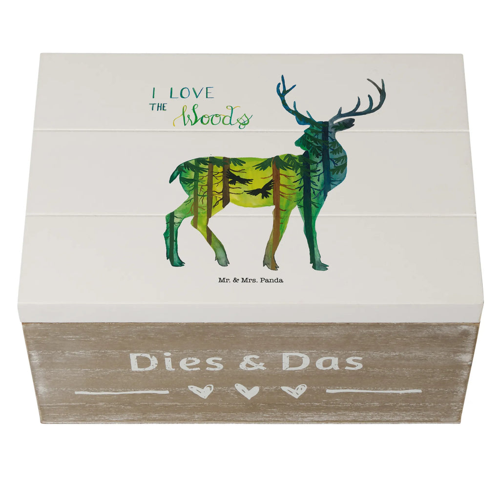 Holzkiste Hirsch I love the woods Holzkiste, Kiste, Schatzkiste, Truhe, Schatulle, XXL, Erinnerungsbox, Erinnerungskiste, Dekokiste, Aufbewahrungsbox, Geschenkbox, Geschenkdose, Blumen Deko, Frühlings Deko, Sommer Deko, Dekoration, positive Botschaft, Naturliebhaber, Outdoor, Natur, Abenteuer, Wald, woods, Hirsch