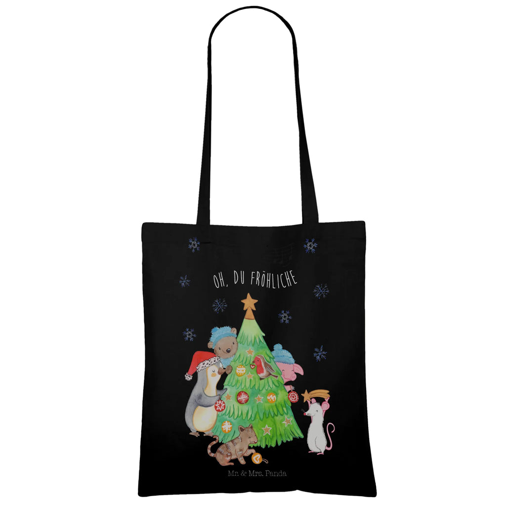 Tragetasche Weihnachtsbaum schmücken Beuteltasche, Beutel, Einkaufstasche, Jutebeutel, Stoffbeutel, Tasche, Shopper, Umhängetasche, Strandtasche, Schultertasche, Stofftasche, Tragetasche, Badetasche, Jutetasche, Einkaufstüte, Laptoptasche, Winter, Weihnachten, Weihnachtsdeko, Nikolaus, Advent, Heiligabend, Wintermotiv