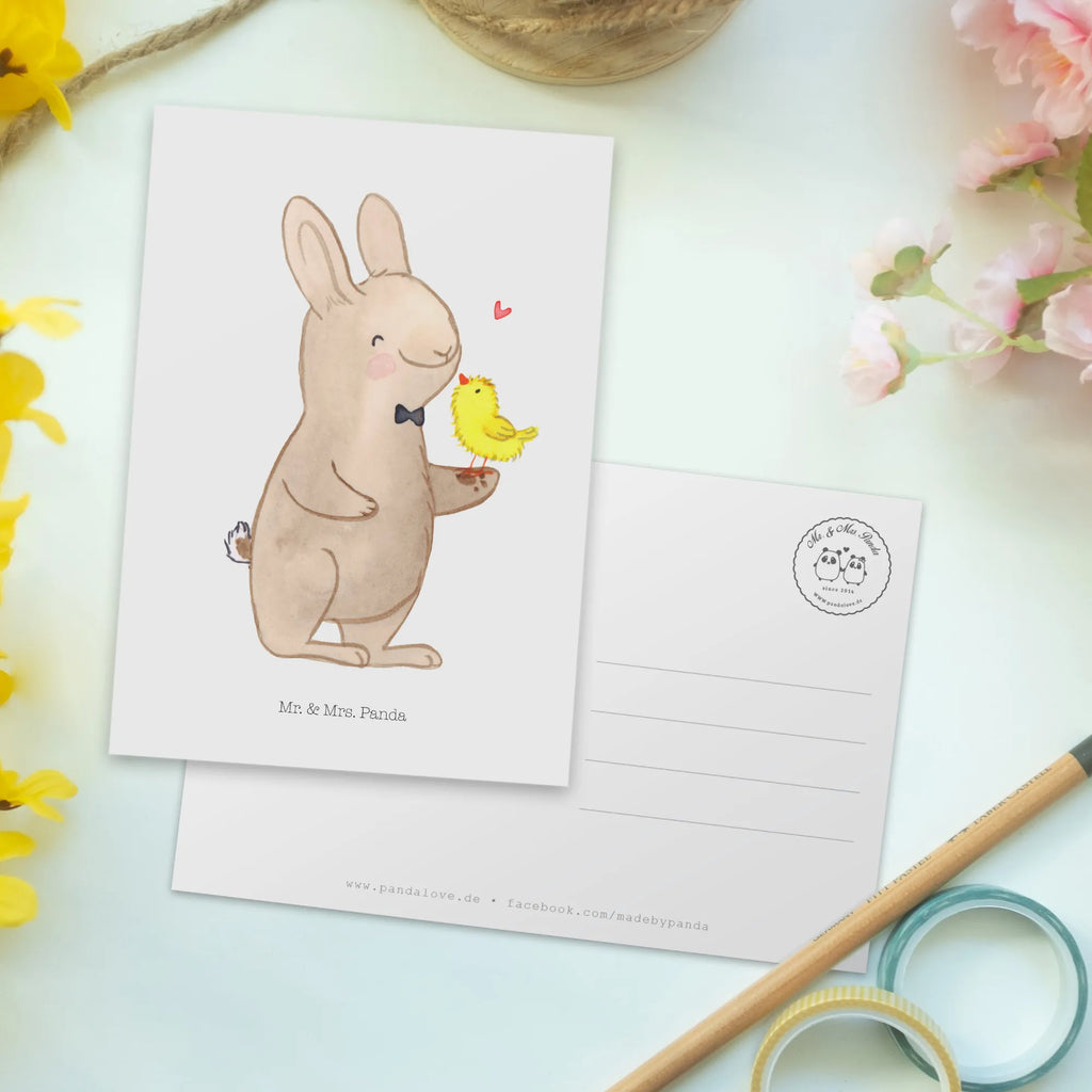 Postkarte Hase mit Küken Postkarte, Karte, Geschenkkarte, Grußkarte, Einladung, Ansichtskarte, Geburtstagskarte, Einladungskarte, Dankeskarte, Ansichtskarten, Einladung Geburtstag, Einladungskarten Geburtstag, Ostern, Osterhase, Ostergeschenke, Osternest, Osterdeko, Geschenke zu Ostern, Ostern Geschenk, Ostergeschenke Kinder, Ostern Kinder