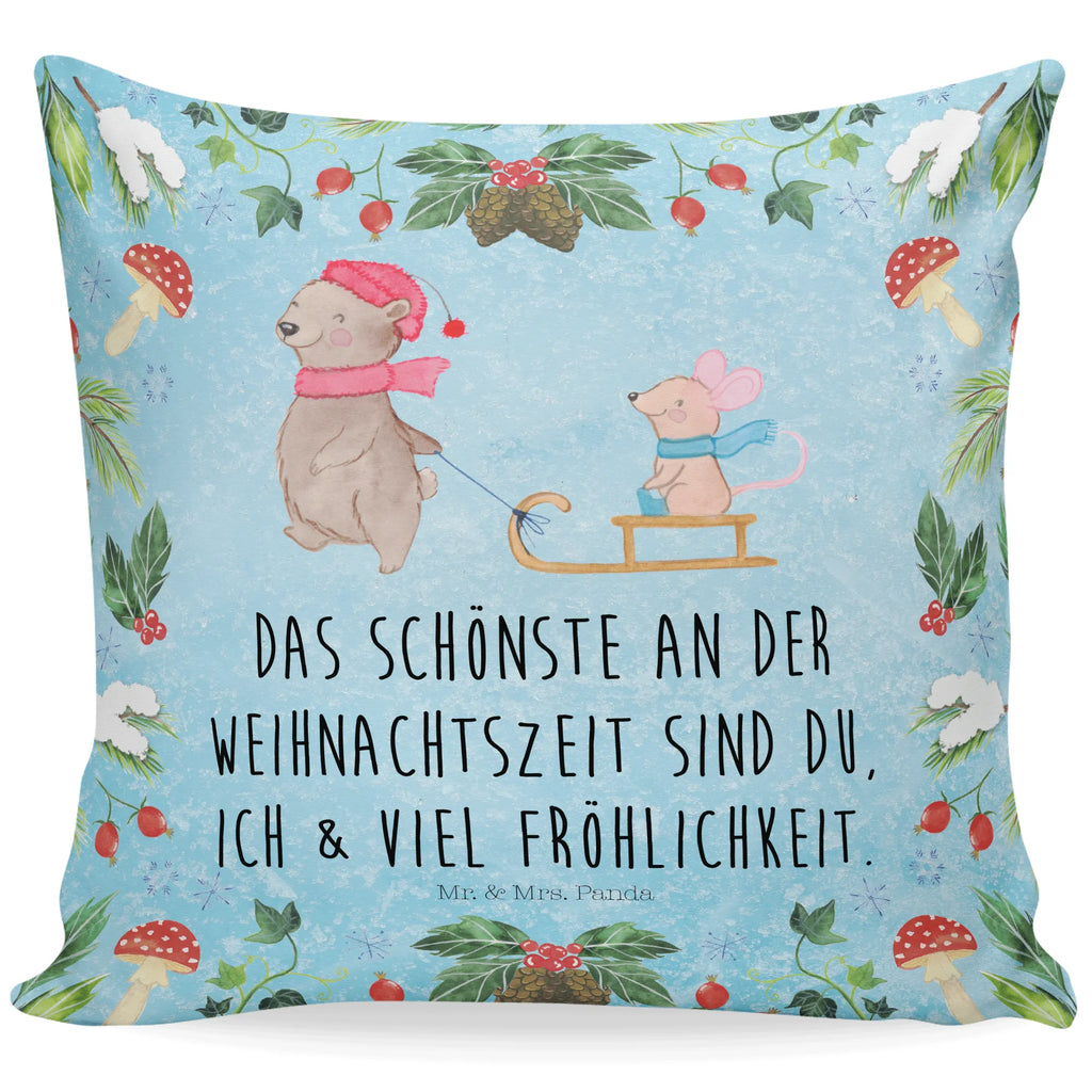 40x40 Kissen Bär Maus Schlitten Kissenhülle, Kopfkissen, Sofakissen, Dekokissen, Motivkissen, sofakissen, sitzkissen, Kissen, Kissenbezüge, Kissenbezug 40x40, Kissen 40x40, Kissenhülle 40x40, Zierkissen, Couchkissen, Dekokissen Sofa, Sofakissen 40x40, Dekokissen 40x40, Kopfkissen 40x40, Kissen 40x40 Waschbar, Winter, Weihnachten, Weihnachtsdeko, Nikolaus, Advent, Heiligabend, Wintermotiv