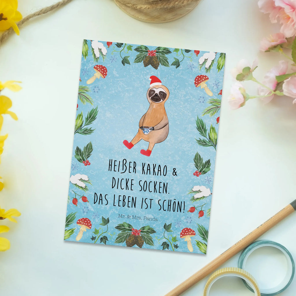 Postkarte Faultier Kakao Postkarte, Karte, Geschenkkarte, Grußkarte, Einladung, Ansichtskarte, Geburtstagskarte, Einladungskarte, Dankeskarte, Ansichtskarten, Einladung Geburtstag, Einladungskarten Geburtstag, Winter, Weihnachten, Weihnachtsdeko, Nikolaus, Advent, Heiligabend, Wintermotiv