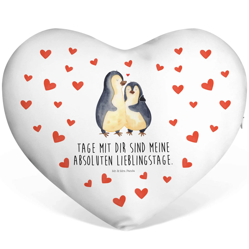 Herzkissen Pinguin umarmend Kissen, Herzkissen, Herzform, Herz, Dekokissen, Pinguin, Liebe, Liebespaar, Liebesbeweis, Liebesgeschenk, Verlobung, Jahrestag, Hochzeitstag, Hochzeit, Hochzeitsgeschenk