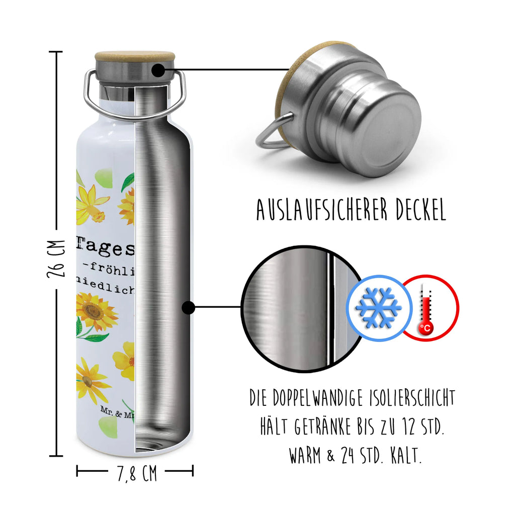 Trinkflasche Tagesplan Thermosflasche, Isolierflasche, Edelstahl, Trinkflasche, isoliert, Wamrhaltefunktion, Sportflasche, Flasche zum Sport, Sportlerflasche, Blumen Deko, Frühlings Deko, Sommer Deko, Dekoration, positive Botschaft, Naturliebhaber, Outdoor, Natur, Abenteuer