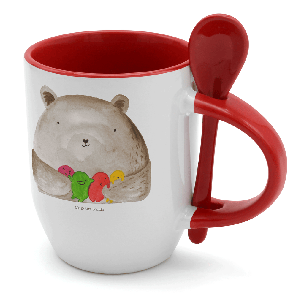 Tasse mit Löffel Bär Gefühl Tasse, Kaffeetasse, Tassen, Tasse mit Spruch, Kaffeebecher, Tasse mit Löffel, Bär, Teddy, Teddybär, Wahnsinn, Verrückt, Durchgedreht