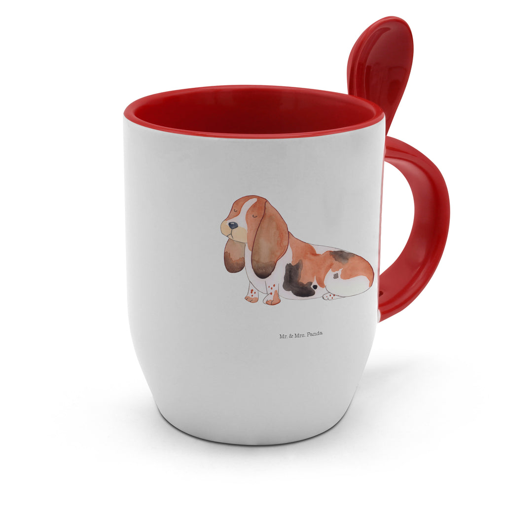 Tasse mit Löffel Hund Basset Hound Tasse, Kaffeetasse, Tassen, Tasse mit Spruch, Kaffeebecher, Tasse mit Löffel, Hund, Hundemotiv, Haustier, Hunderasse, Tierliebhaber, Hundebesitzer, Sprüche, Basset Hound, Basset, Hundeliebe, kinderlos