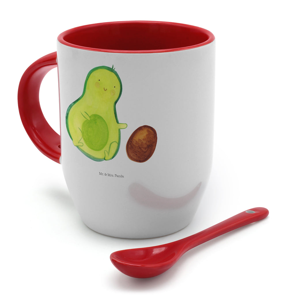 Tasse mit Löffel Avocado rollt Kern Tasse, Kaffeetasse, Tassen, Tasse mit Spruch, Kaffeebecher, Tasse mit Löffel, Avocado, Veggie, Vegan, Gesund, Avocados, Schwanger, Geburt, Geburtstag, Säugling, Kind, erstes Kind, zur Geburt, Schwangerschaft, Babyparty, Baby, große Liebe, Liebe, Love