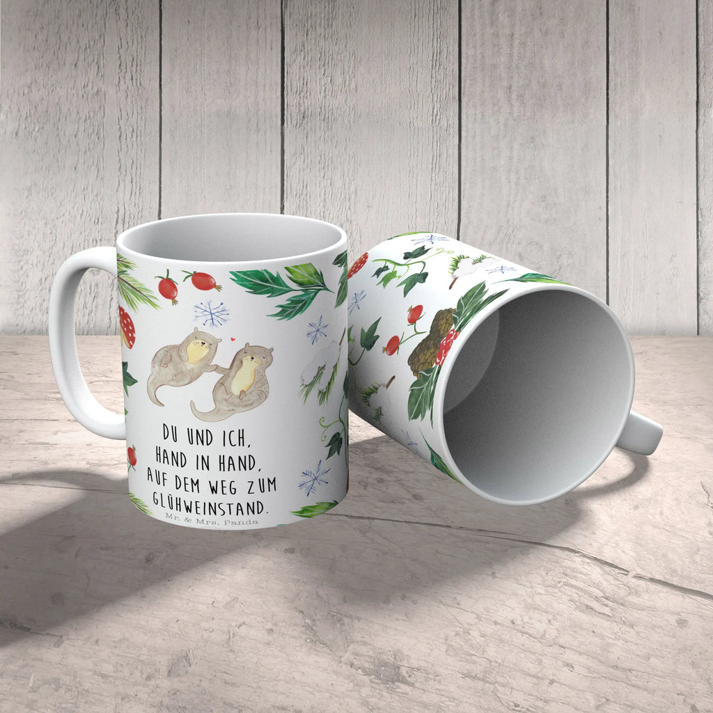 Tasse Otter Glühweinstand Tasse, Kaffeetasse, Teetasse, Becher, Kaffeebecher, Teebecher, Keramiktasse, Porzellantasse, Büro Tasse, Geschenk Tasse, Tasse Sprüche, Tasse Motive, Kaffeetassen, Tasse bedrucken, Designer Tasse, Cappuccino Tassen, Schöne Teetassen, Winter, Weihnachten, Weihnachtsdeko, Nikolaus, Advent, Heiligabend, Wintermotiv