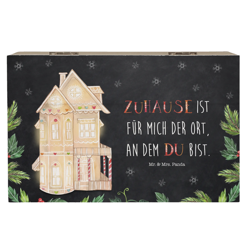 Holzkiste Lebkuchenhaus Holzkiste, Kiste, Schatzkiste, Truhe, Schatulle, XXL, Erinnerungsbox, Erinnerungskiste, Dekokiste, Aufbewahrungsbox, Geschenkbox, Geschenkdose, Winter, Weihnachten, Weihnachtsdeko, Nikolaus, Advent, Heiligabend, Wintermotiv