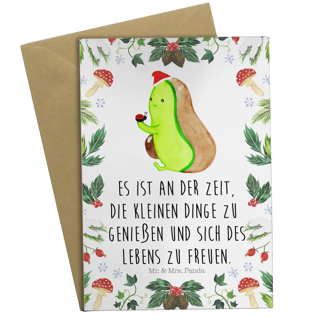 Grußkarte Avocado kleine Dinge Grußkarte, Klappkarte, Einladungskarte, Glückwunschkarte, Hochzeitskarte, Geburtstagskarte, Karte, Ansichtskarten, Winter, Weihnachten, Weihnachtsdeko, Nikolaus, Advent, Heiligabend, Wintermotiv