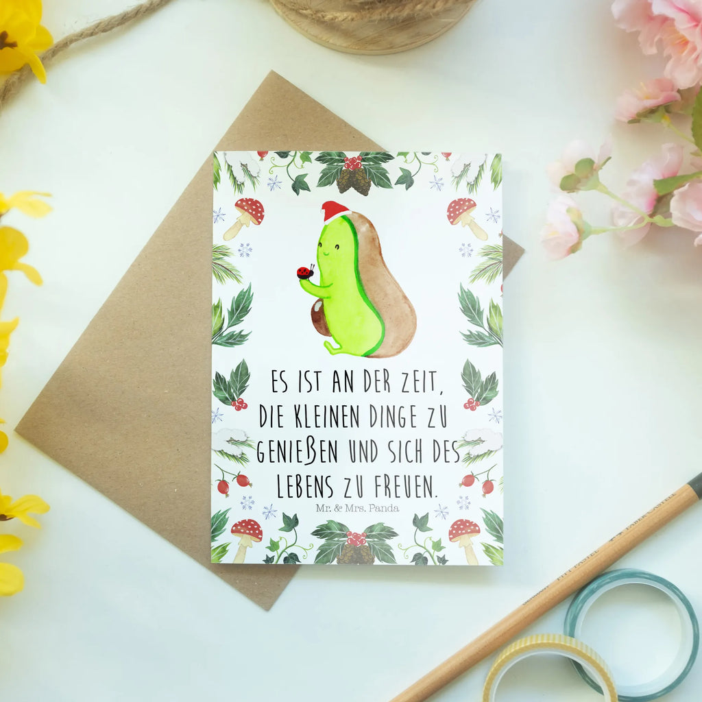 Grußkarte Avocado kleine Dinge Grußkarte, Klappkarte, Einladungskarte, Glückwunschkarte, Hochzeitskarte, Geburtstagskarte, Karte, Ansichtskarten, Winter, Weihnachten, Weihnachtsdeko, Nikolaus, Advent, Heiligabend, Wintermotiv