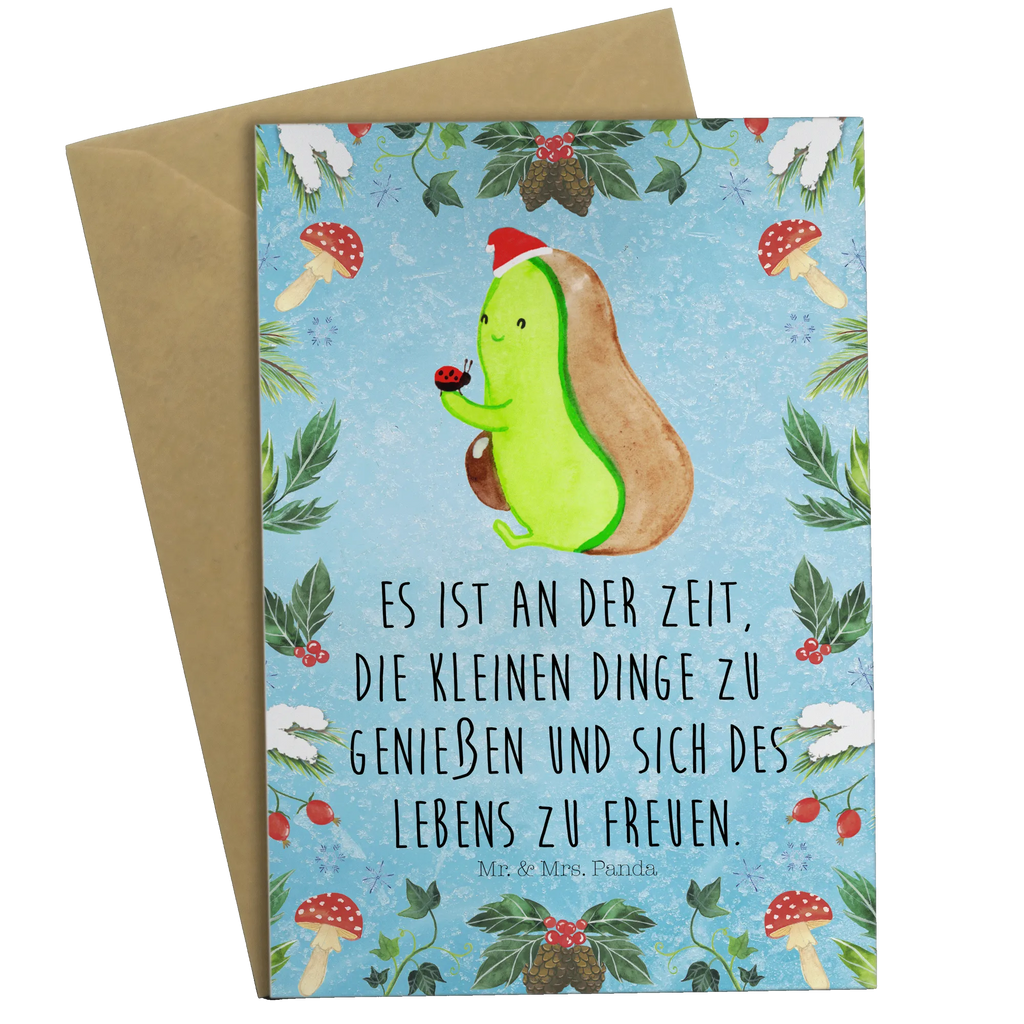 Grußkarte Avocado kleine Dinge Grußkarte, Klappkarte, Einladungskarte, Glückwunschkarte, Hochzeitskarte, Geburtstagskarte, Karte, Ansichtskarten, Winter, Weihnachten, Weihnachtsdeko, Nikolaus, Advent, Heiligabend, Wintermotiv